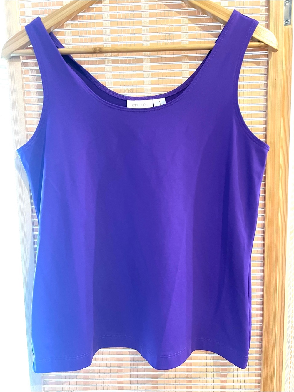 Chico’s Purple Elevated Stretch Tank Top Size 1